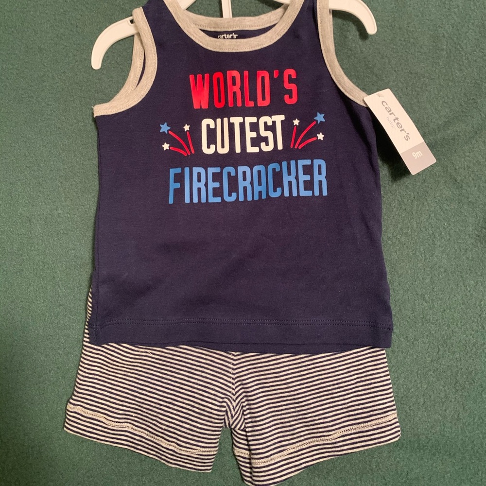 New Tank top and matching shorts for baby